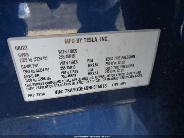 2022 TESLA MODEL Y LONG RANGE DUAL MOTOR ALL-WHEEL DRIVE 9