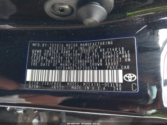 2024 TOYOTA COROLLA LE 9