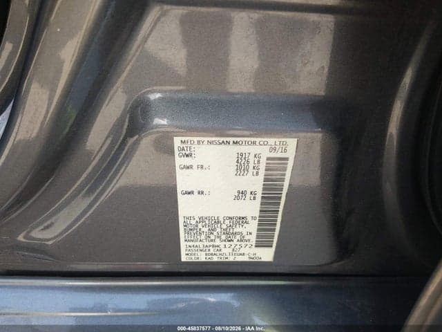 2017 NISSAN ALTIMA 2.5 SR 9