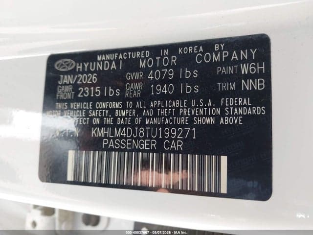 2026 HYUNDAI ELANTRA HYBRID BLUE 9