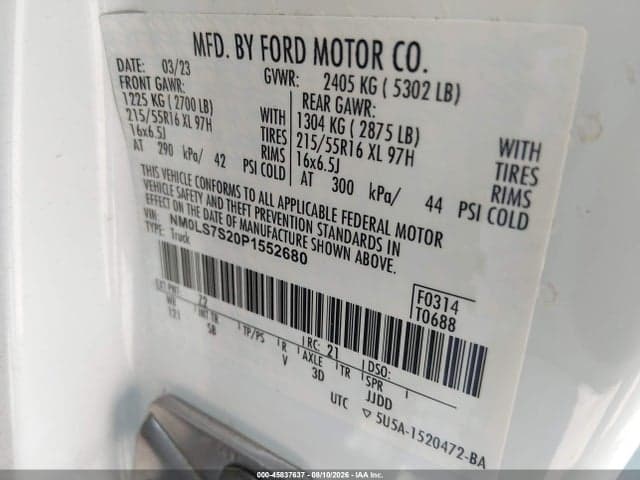 2023 FORD TRANSIT CONNECT XL 9