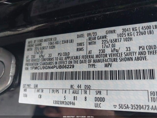 2023 FORD ESCAPE ACTIVE 9