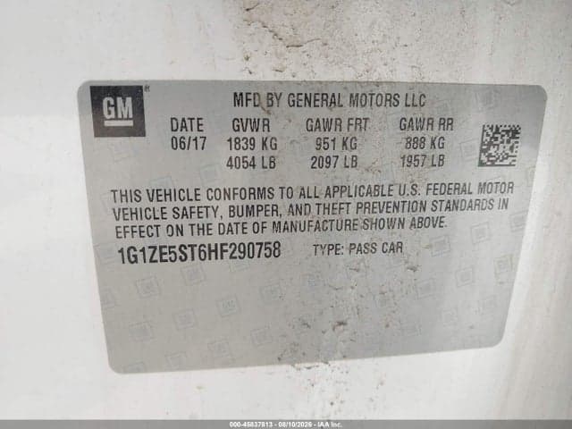 2017 CHEVROLET MALIBU 1LT 9