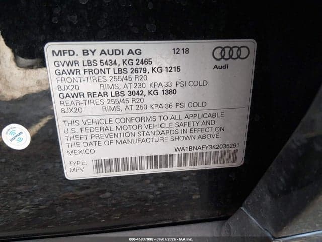 2019 AUDI Q5 45 PREMIUM 9