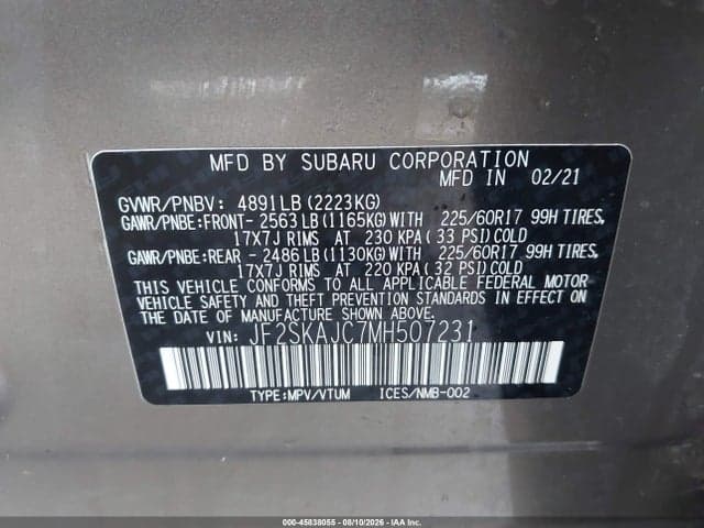 2021 SUBARU FORESTER PREMIUM 9