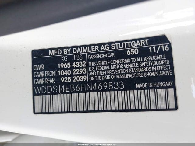 2017 MERCEDES-BENZ CLA 250 9