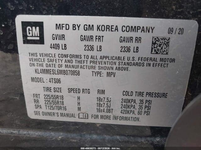 2021 BUICK ENCORE GX AWD SELECT 9