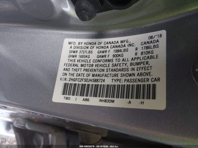 2018 HONDA CIVIC LX 9