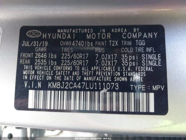 2020 HYUNDAI TUCSON SE 9