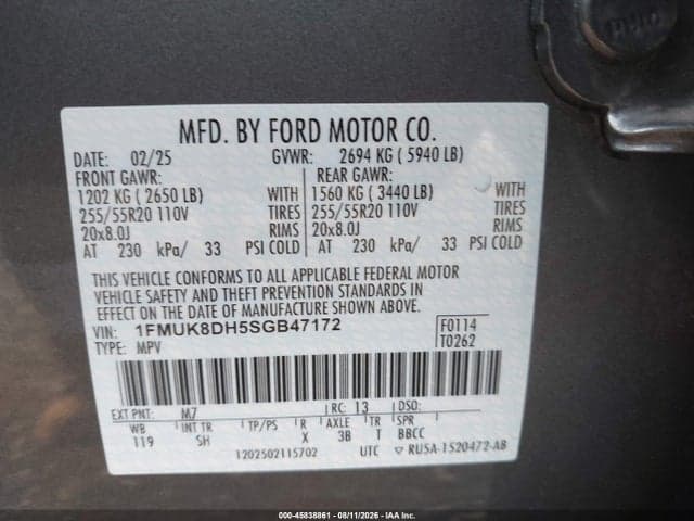 2025 FORD EXPLORER ACTIVE 9
