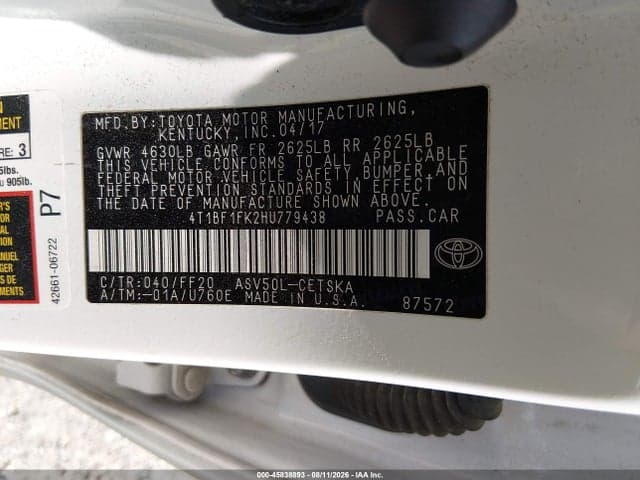 2017 TOYOTA CAMRY SE 9