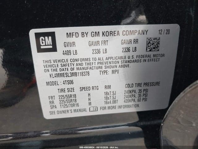 2021 BUICK ENCORE GX AWD SELECT 9