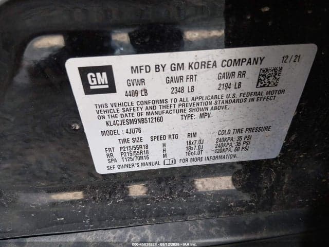 2022 BUICK ENCORE AWD PREFERRED 9