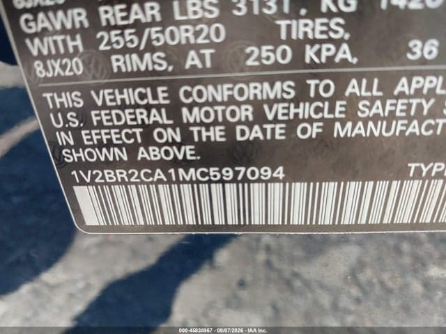 2021 VOLKSWAGEN ATLAS 3.6L V6 SEL 9