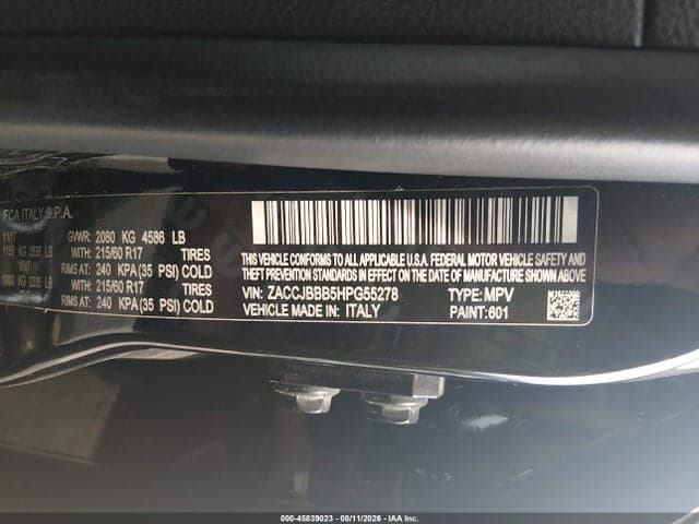 2017 JEEP RENEGADE LATITUDE 9