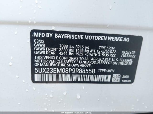 2023 BMW X7 XDRIVE40I 9