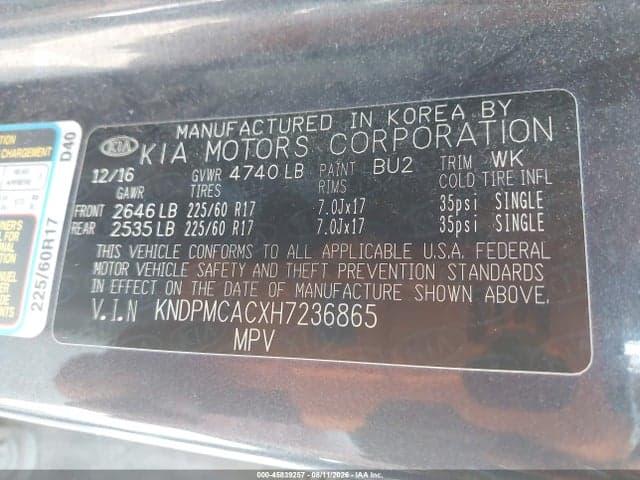 2017 KIA SPORTAGE LX 9