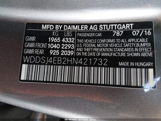 2017 MERCEDES-BENZ CLA 250 9