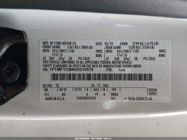 2019 FORD F-150 XL 9