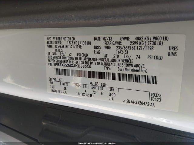 2018 FORD TRANSIT-350 XL 9