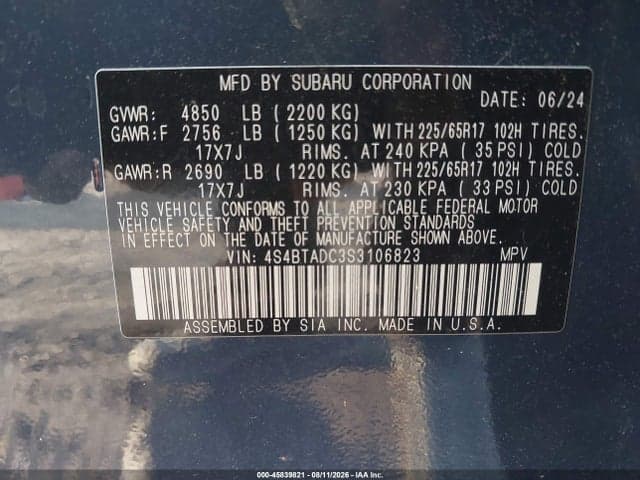 2025 SUBARU OUTBACK PREMIUM 9