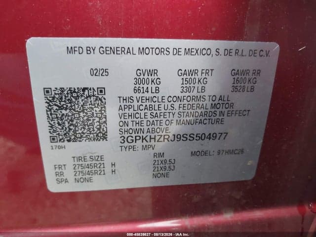 2025 HONDA PROLOGUE ELITE 9