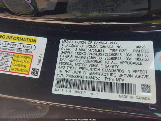 2026 HONDA CR-V EX 2WD 9