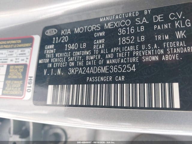 2021 KIA RIO S 9