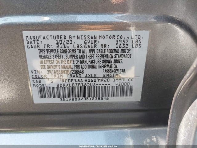 2024 NISSAN SENTRA S XTRONIC CVT 9