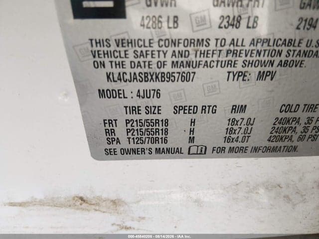 2019 BUICK ENCORE FWD PREFERRED 9