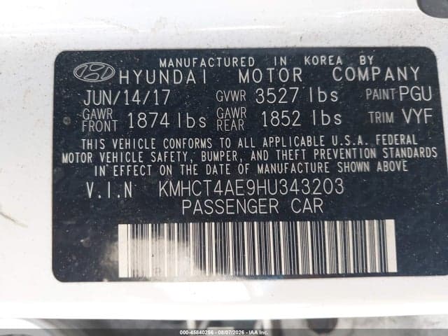 2017 HYUNDAI ACCENT SE 9