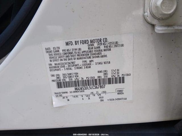 2020 FORD ECOSPORT SES 9