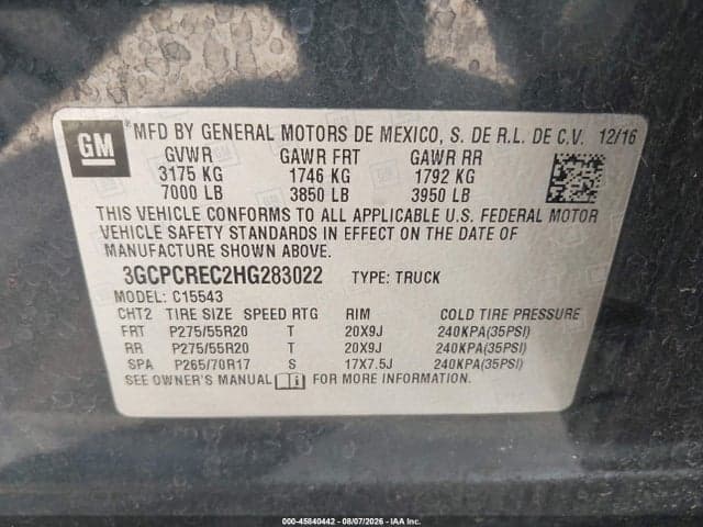 2017 CHEVROLET SILVERADO 1500 LT 9