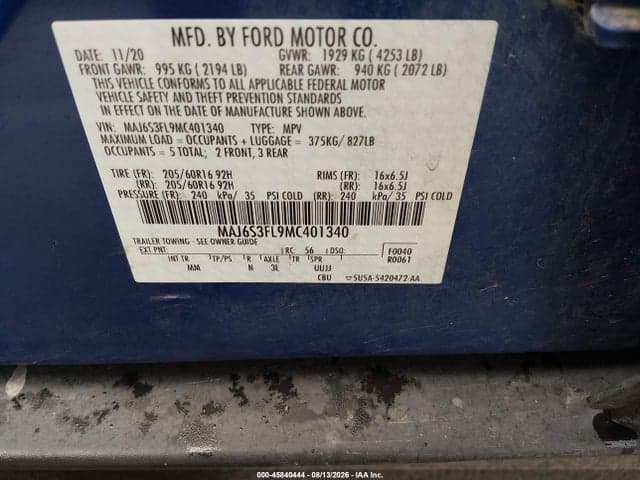 2021 FORD ECOSPORT S 9