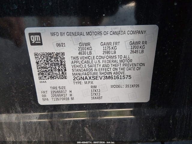 2021 CHEVROLET EQUINOX AWD LS 9