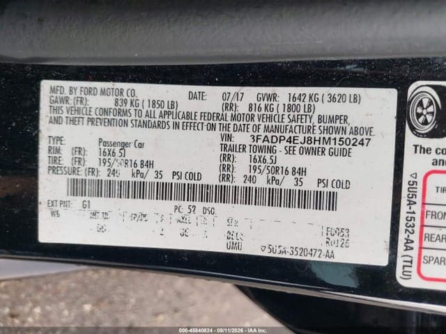 2017 FORD FIESTA SE 9