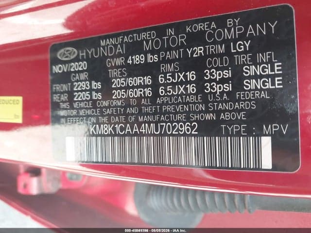 2021 HYUNDAI KONA SE 9