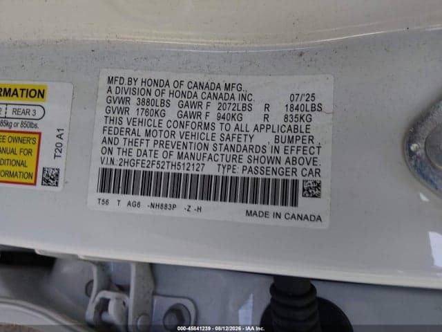 2026 HONDA CIVIC SPORT 9