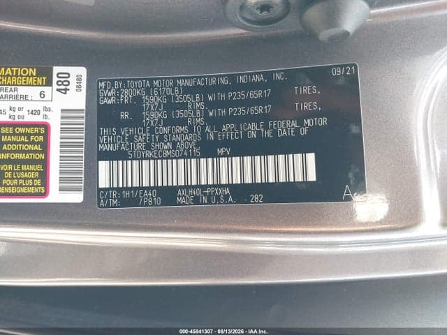 2021 TOYOTA SIENNA XLE 9
