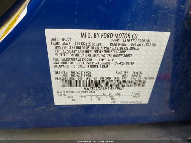 2021 FORD ECOSPORT SE 9