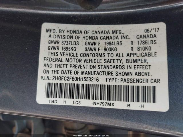 2017 HONDA CIVIC LX 9