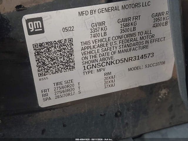 2022 CHEVROLET TAHOE 2WD LT 9