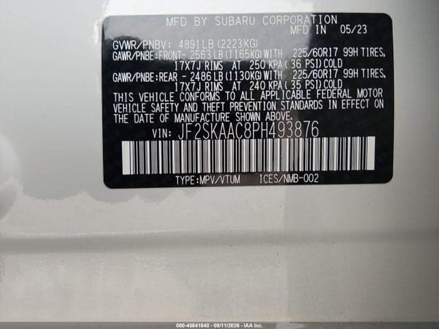 2023 SUBARU FORESTER 9