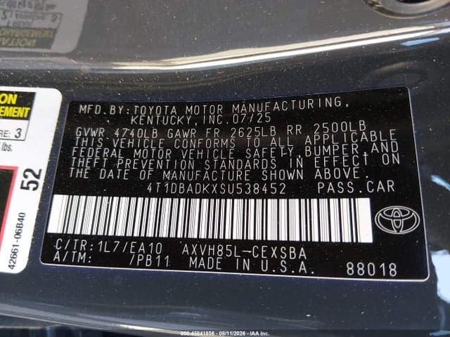 2025 TOYOTA CAMRY SE 9