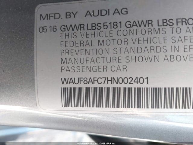 2017 AUDI A6 PREMIUM 9