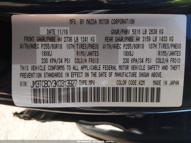 2019 MAZDA CX-9 TOURING 9