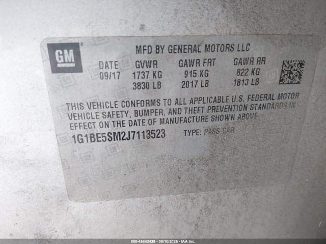 2018 CHEVROLET CRUZE LT AUTO 9