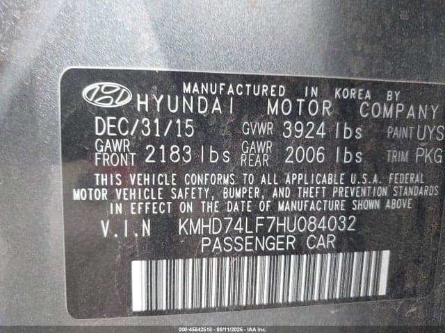2017 HYUNDAI ELANTRA 9