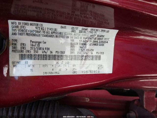 2017 FORD FOCUS SE 9