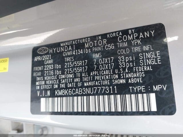 2022 HYUNDAI KONA SEL 9